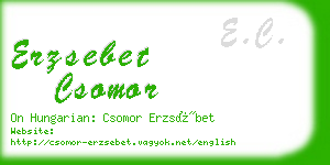 erzsebet csomor business card